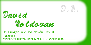 david moldovan business card