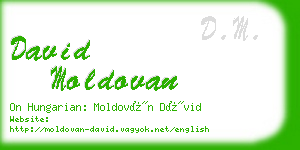 david moldovan business card